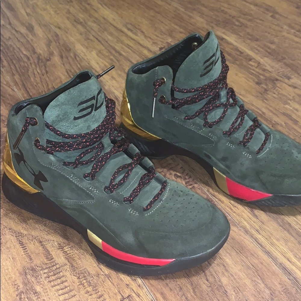 Men’s Under Armour Curry 1 Downtown Green Metallic